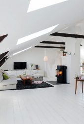 Home design com sótão (170+ fotos) - opções de decoração de interiores de quarto