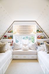 Home design com sótão (170+ fotos) - opções de decoração de interiores de quarto