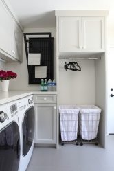 Cesto de roupa na casa de banho: 145+ (foto) construído, vime, canto