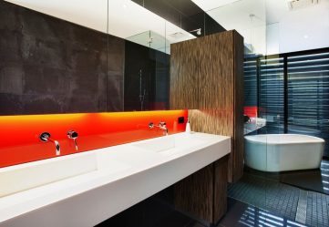 Cesto de roupa na casa de banho: 145+ (foto) construído, vime, canto