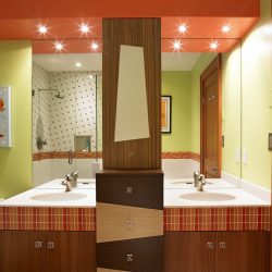Cesto de roupa na casa de banho: 145+ (foto) construído, vime, canto