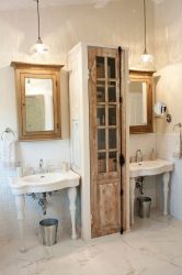 Cesto de roupa na casa de banho: 145+ (foto) construído, vime, canto