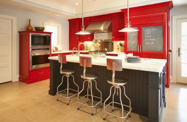 A magia da cor que afeta nossa percepção do interior: Design de uma cozinha vermelha em cores brilhantes (mais de 115 fotos)