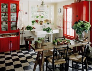 A magia da cor que afeta nossa percepção do interior: Design de uma cozinha vermelha em cores brilhantes (mais de 115 fotos)
