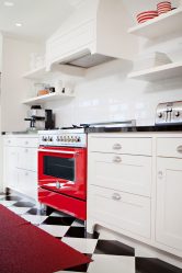 A magia da cor que afeta nossa percepção do interior: Design de uma cozinha vermelha em cores brilhantes (mais de 115 fotos)