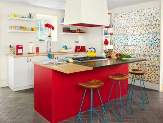 A magia da cor que afeta nossa percepção do interior: Design de uma cozinha vermelha em cores brilhantes (mais de 115 fotos)