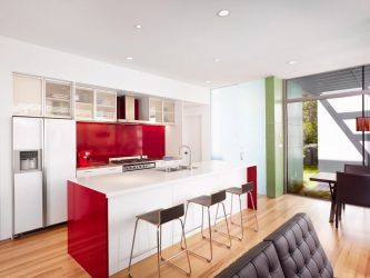 A magia da cor que afeta nossa percepção do interior: Design de uma cozinha vermelha em cores brilhantes (mais de 115 fotos)