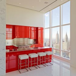 A magia da cor que afeta nossa percepção do interior: Design de uma cozinha vermelha em cores brilhantes (mais de 115 fotos)
