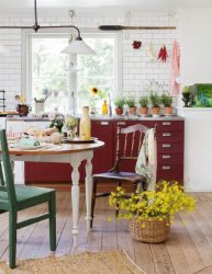 A magia da cor que afeta nossa percepção do interior: Design de uma cozinha vermelha em cores brilhantes (mais de 115 fotos)