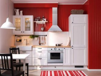 A magia da cor que afeta nossa percepção do interior: Design de uma cozinha vermelha em cores brilhantes (mais de 115 fotos)