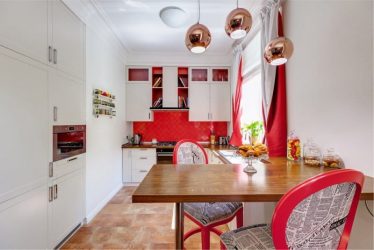 A magia da cor que afeta nossa percepção do interior: Design de uma cozinha vermelha em cores brilhantes (mais de 115 fotos)