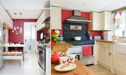A magia da cor que afeta nossa percepção do interior: Design de uma cozinha vermelha em cores brilhantes (mais de 115 fotos)