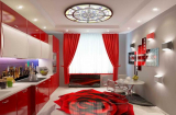 The magic of color that affects our perception of the interior: Design of a red kitchen in bright colors (115+ Photos)