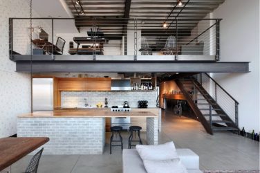 Cozinhas urbanas chiques em estilo loft - 255+ (Foto) Atmosfera industrial