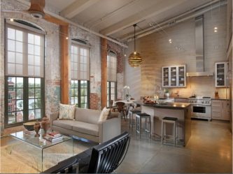 Cozinhas urbanas chiques em estilo loft - 255+ (Foto) Atmosfera industrial