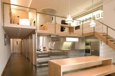 Cozinhas urbanas chiques em estilo loft - 255+ (Foto) Atmosfera industrial