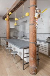 Cozinhas urbanas chiques em estilo loft - 255+ (Foto) Atmosfera industrial