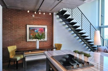 Cozinhas urbanas chiques em estilo loft - 255+ (Foto) Atmosfera industrial