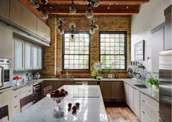 Cozinhas urbanas chiques em estilo loft - 255+ (Foto) Atmosfera industrial