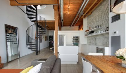 Cozinhas urbanas chiques em estilo loft - 255+ (Foto) Atmosfera industrial