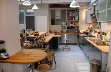 Cozinhas urbanas chiques em estilo loft - 255+ (Foto) Atmosfera industrial
