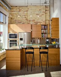 Cozinhas urbanas chiques em estilo loft - 255+ (Foto) Atmosfera industrial