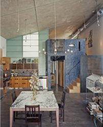 Cozinhas urbanas chiques em estilo loft - 255+ (Foto) Atmosfera industrial