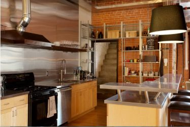 Cozinhas urbanas chiques em estilo loft - 255+ (Foto) Atmosfera industrial