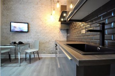 Cozinhas urbanas chiques em estilo loft - 255+ (Foto) Atmosfera industrial