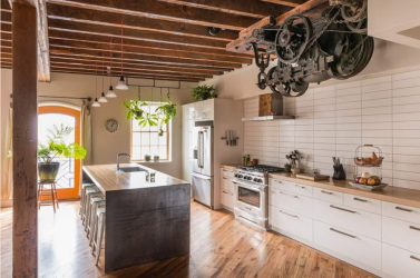 Cozinhas urbanas chiques em estilo loft - 255+ (Foto) Atmosfera industrial