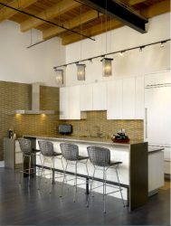 Cozinhas urbanas chiques em estilo loft - 255+ (Foto) Atmosfera industrial