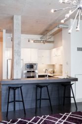 Cozinhas urbanas chiques em estilo loft - 255+ (Foto) Atmosfera industrial