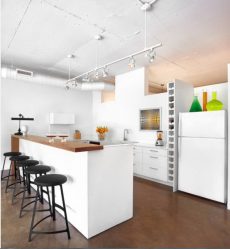 Cozinhas urbanas chiques em estilo loft - 255+ (Foto) Atmosfera industrial