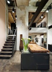 Cozinhas urbanas chiques em estilo loft - 255+ (Foto) Atmosfera industrial