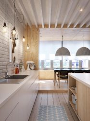 Cozinhas urbanas chiques em estilo loft - 255+ (Foto) Atmosfera industrial