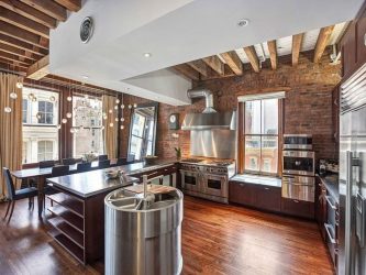 Cozinhas urbanas chiques em estilo loft - 255+ (Foto) Atmosfera industrial