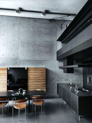 Cozinhas urbanas chiques em estilo loft - 255+ (Foto) Atmosfera industrial