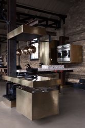Cozinhas urbanas chiques em estilo loft - 255+ (Foto) Atmosfera industrial