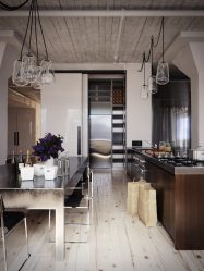Cozinhas urbanas chiques em estilo loft - 255+ (Foto) Atmosfera industrial