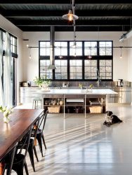Cozinhas urbanas chiques em estilo loft - 255+ (Foto) Atmosfera industrial