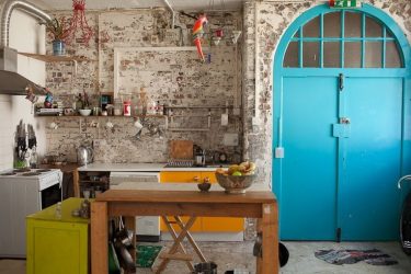 Cozinhas urbanas chiques em estilo loft - 255+ (Foto) Atmosfera industrial