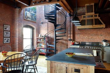 Cozinhas urbanas chiques em estilo loft - 255+ (Foto) Atmosfera industrial