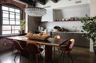 Cozinhas urbanas chiques em estilo loft - 255+ (Foto) Atmosfera industrial
