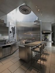 Cozinhas urbanas chiques em estilo loft - 255+ (Foto) Atmosfera industrial