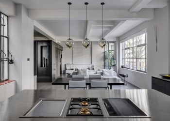 Cozinhas urbanas chiques em estilo loft - 255+ (Foto) Atmosfera industrial