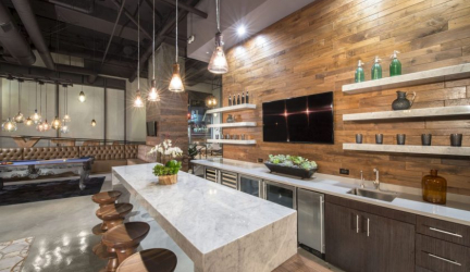 Cozinhas urbanas chiques em estilo loft - 255+ (Foto) Atmosfera industrial