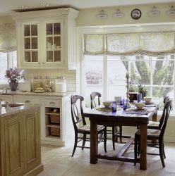 การออกแบบห้องครัวที่สวยงามในสไตล์โปรวองซ์: 240+ ภาพถ่ายของการออกแบบที่ทันสมัย ​​(ผนัง, เพดาน, ผ้าม่าน)