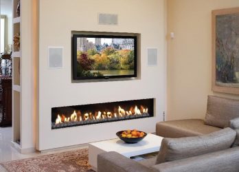 Lareira elétrica com o efeito de uma chama viva: Wall, Built-in, Outdoor. Qual modelo preferir? (Mais de 230 fotos)