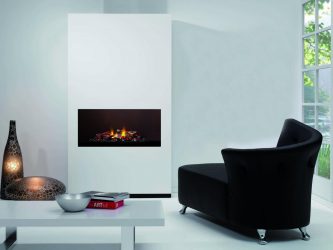 Lareira elétrica com o efeito de uma chama viva: Wall, Built-in, Outdoor. Qual modelo preferir? (Mais de 230 fotos)