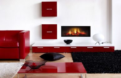 Lareira elétrica com o efeito de uma chama viva: Wall, Built-in, Outdoor. Qual modelo preferir? (Mais de 230 fotos)